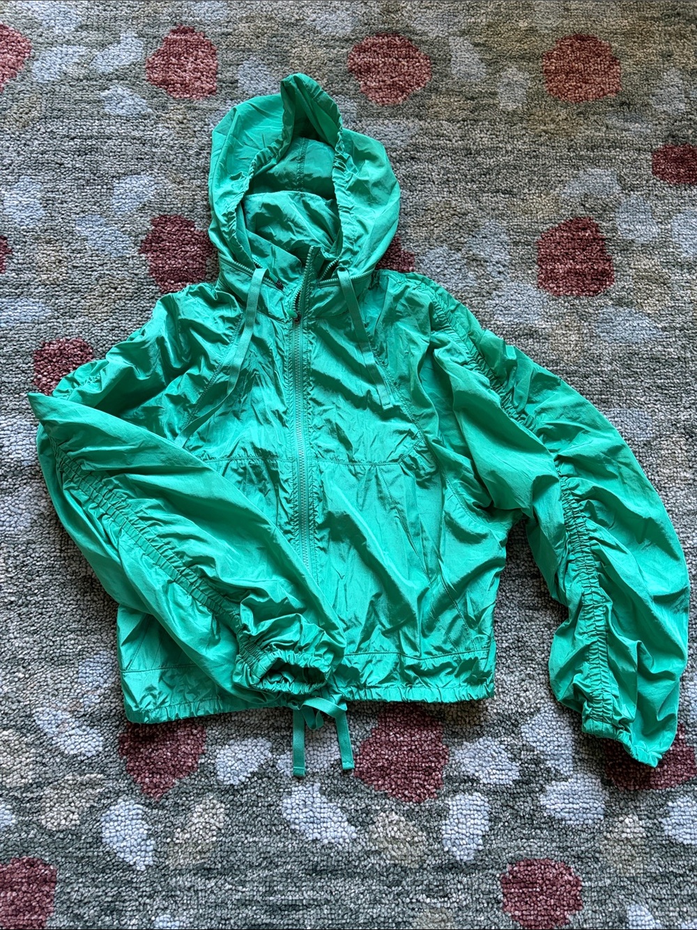 FP Movement by Free People green Lightweight Hooded Windbreaker, “packable”